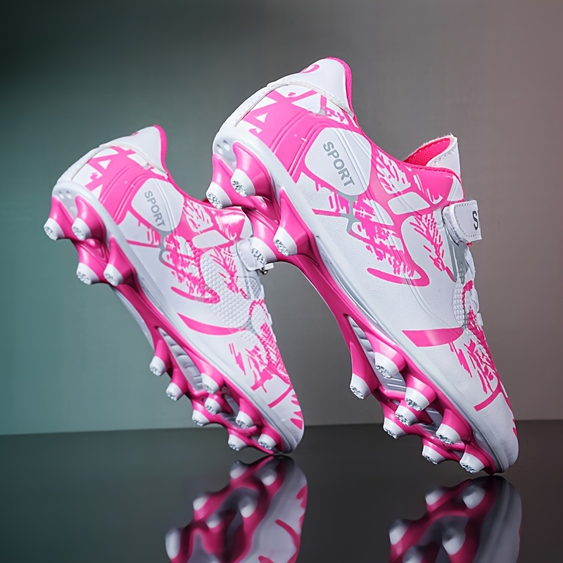 Youth low-top football boots with hook-and-loop fastening