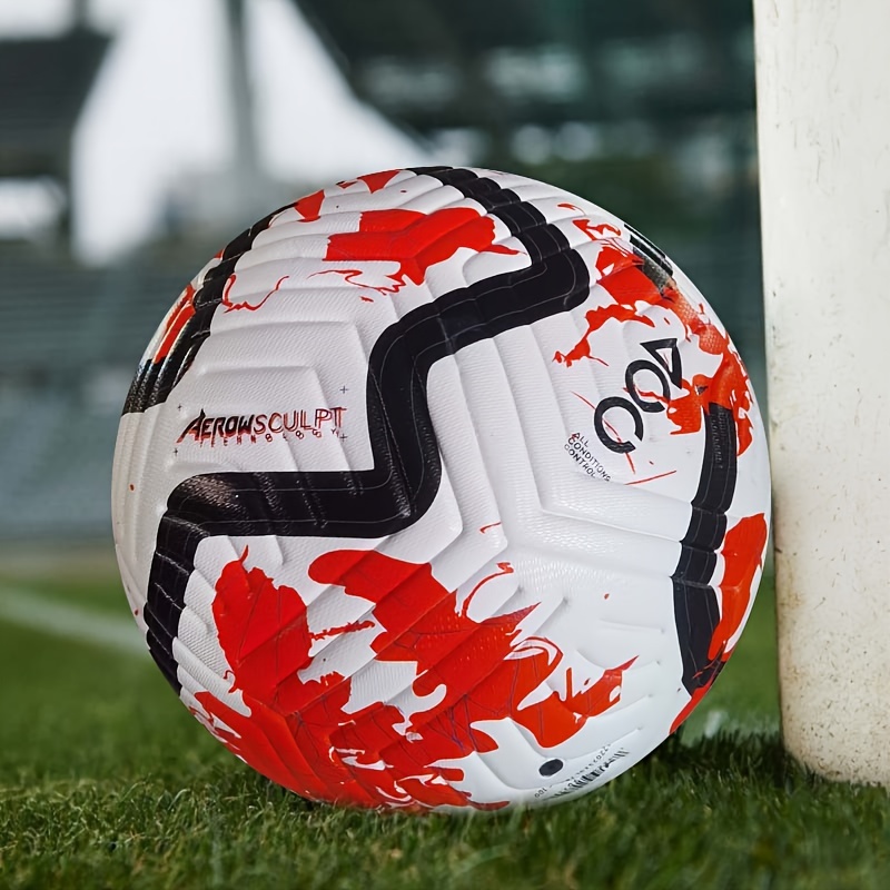 Size 5 football described with inflation needle and mesh bag