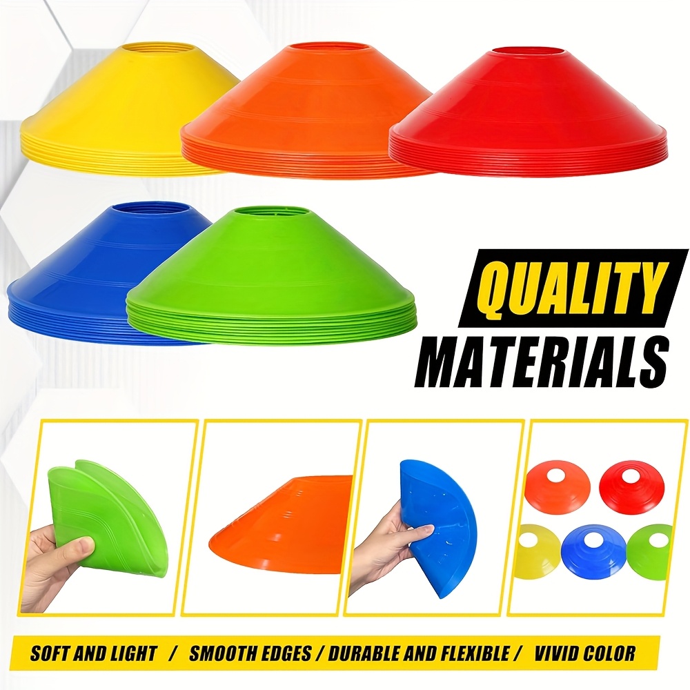 Football agility marker set with 60 or 120 options