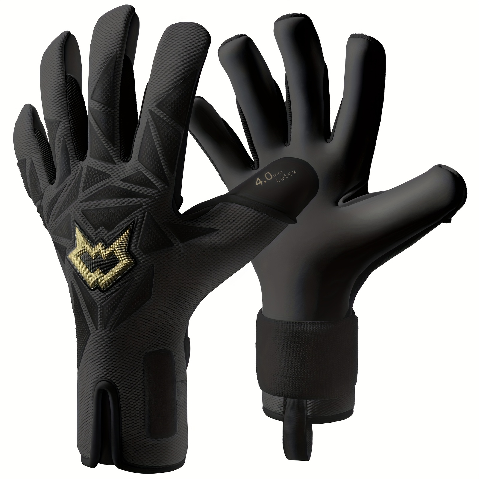Adult goalkeeper gloves listed as WVVOU with a 4 mm latex palm