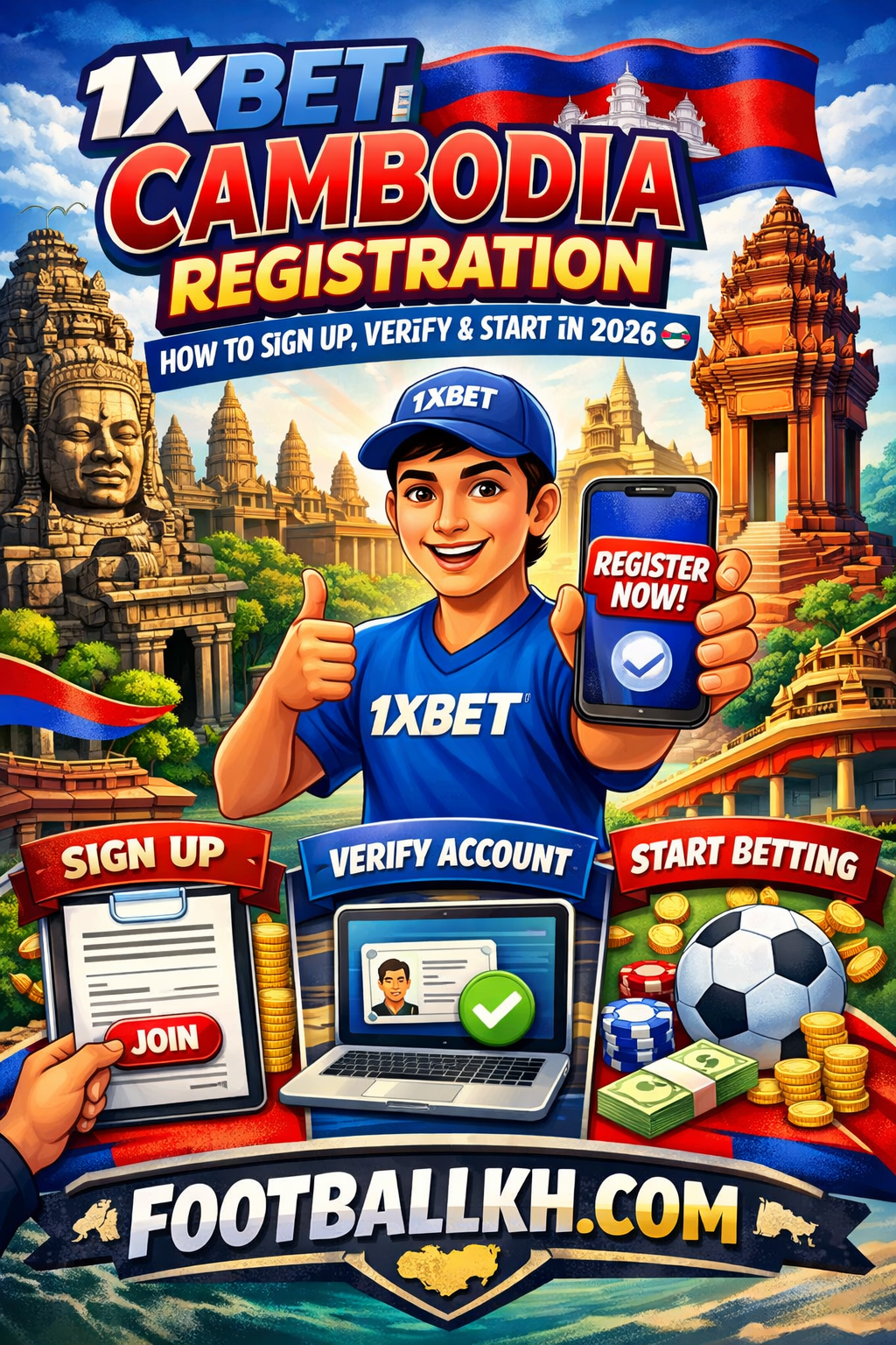 1xBet Cambodia Registration 🇰🇭 | How to Sign Up, Verify & Start in 2026