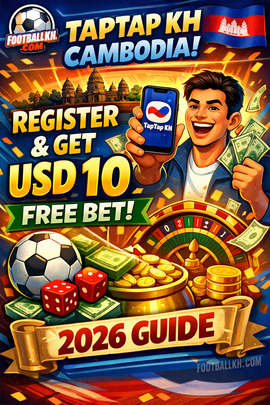 TapTap KH Cambodia Register & Get USD 10 Free Bet 🎁