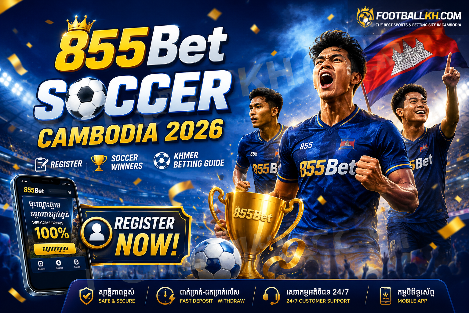 855Bet Soccer Cambodia 2026 Register, Soccer Winners & Khmer Betting Guide